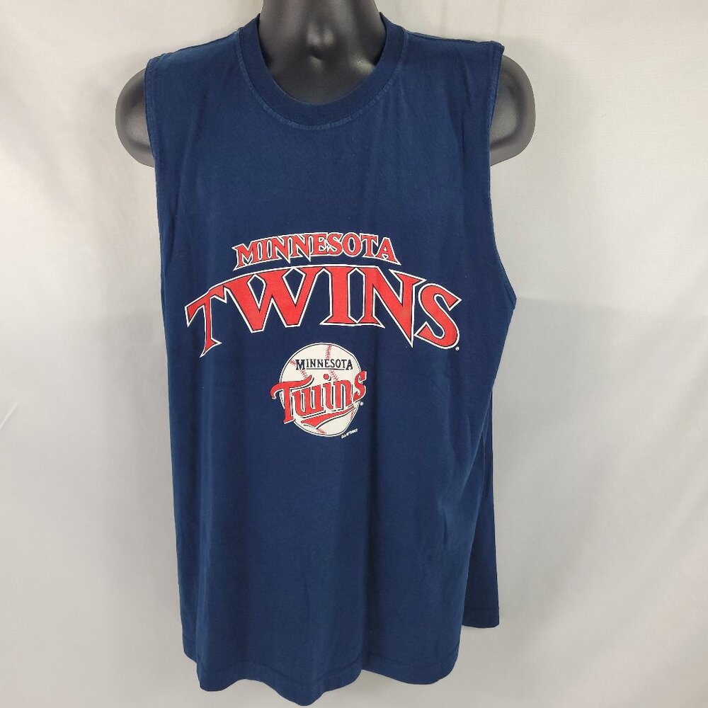 MLB Minnesota Twins Tank Top Shirt Sleeveless Vintage 2002 Size Mens Large